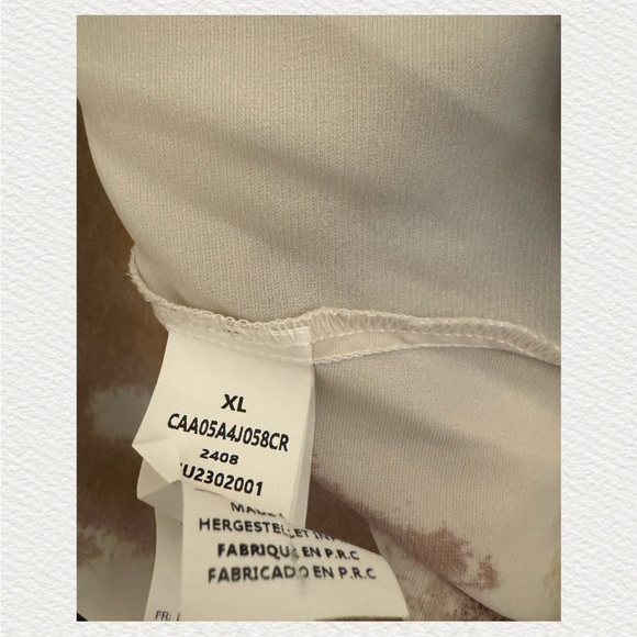 Abstract Collared Long Sleeve Button-Up Mini Dress - Size XL - Picture 3 of 4